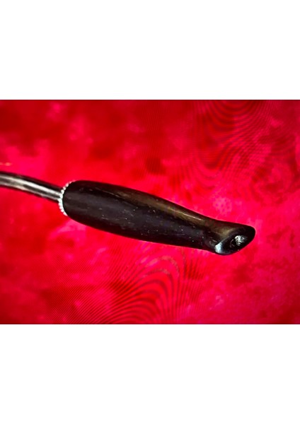 18 cm Uzunluğunda Abanoz Ağacı ve Gümüş Sigara Ağızlığı