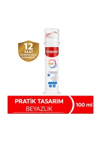 Total Beyazlık Pratik Tasarım Diş Macunu 100 ml