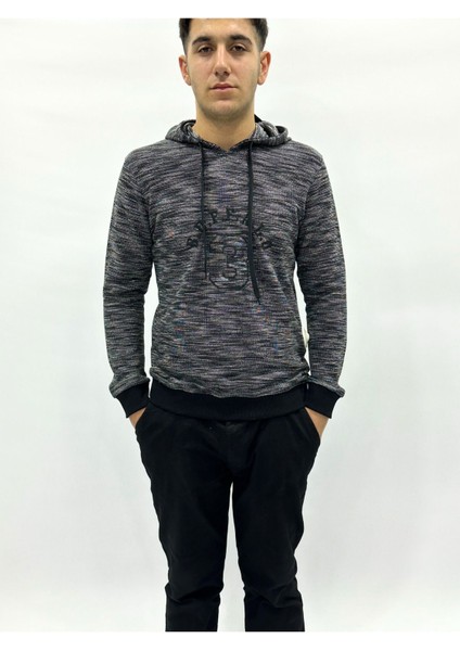 Aplikeli Kapüşonlu Sweat