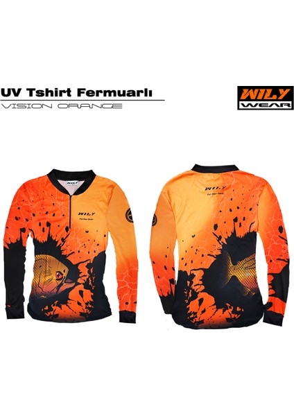 Wear Uv T-Shirt Fermuarlı Vision Orange