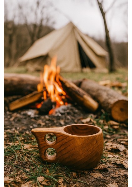 El Yapımı Ceviz Ağacı Kuksa Bardak – Model No: 20