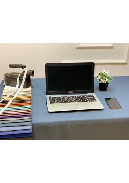 Nivemeshome Keten Trend Masa Örtüsü Indigo Apm