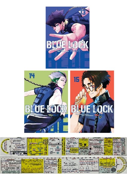 Blue Lock 13-14-15. Ciltler Manga Seti + Mat. Öğreten Cetvel