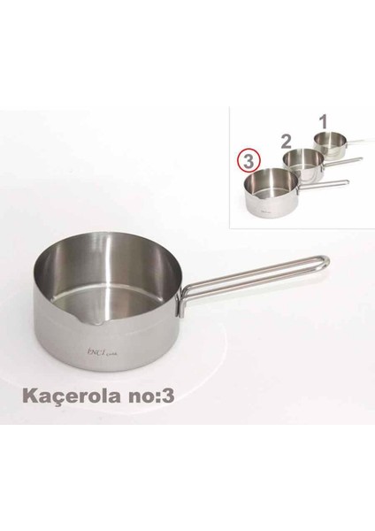 16 cm Kaçerola Derin Sütlük 304 Kalite Paslanmaz Çelik Ömür Boyu Garantili 18/10 Cr Ni