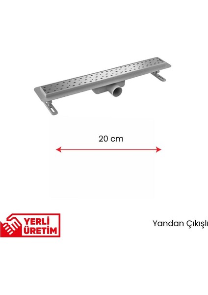 Banyo Lineer Süzgeç - Yan Çıkışlı- Seramik Uyumlu(20 cm) fiyatları