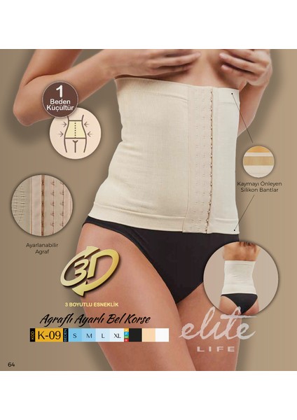 Agraflı Ayarlı Bel Korse