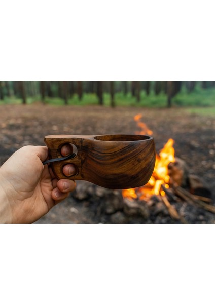 El Yapımı Ceviz Ağacı Kuksa Bardak – Model No: 19