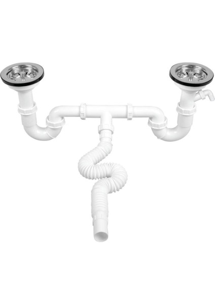 S Çiftli Çöpmak Sifonu Körüklü Derin (Tek Rekorlu)