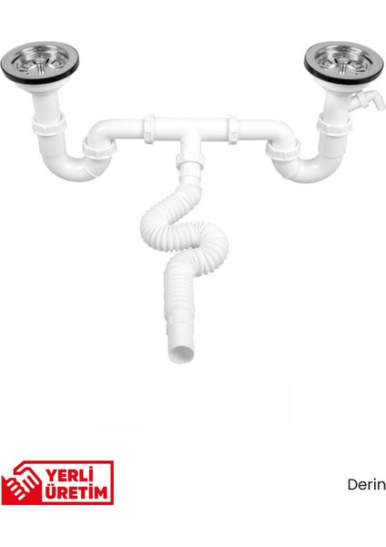 S Çiftli Çöpmak Sifonu Körüklü Derin (Tek Rekorlu) fiyatları