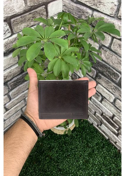 Hakiki Deri Kahve Temi Erkek Cüzdanı (T1832)