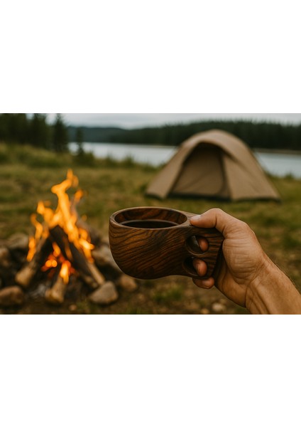 El Yapımı Ceviz Ağacı Kuksa Bardak – Model No: 21