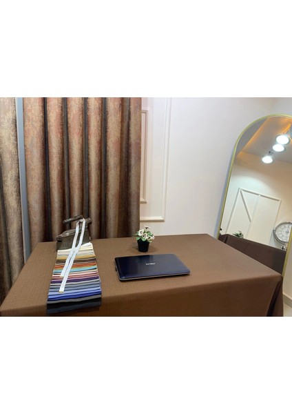 Nivemeshome Keten Trend Masa Örtüsü Kahve Apm