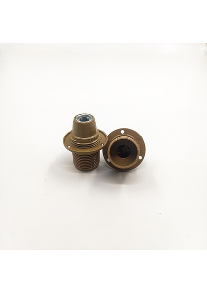 Dekoratif Plastik E-14 Tam Dişli Halkalı Duy Gold (2 Adet)