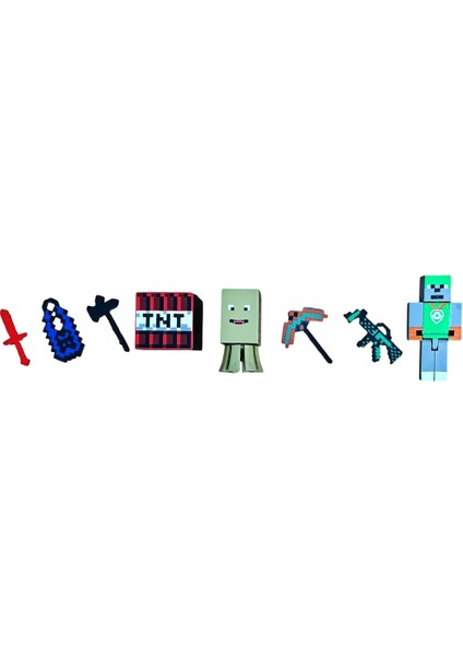 Minecraft 20 Parça Figür Oyuncak Enderman Steve Herobrine Domuz Adam Demir Golem fiyatları