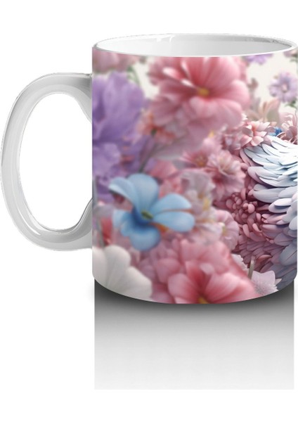 Pembe Çiçekler Içinde Oturan Sevimli Horoz – Baskılı Kahve Kupası fiyatları