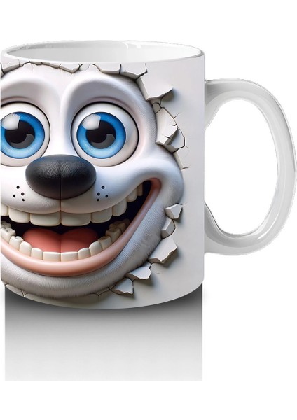 Neşeyle Bakan Sevimli Karakter Suratları – Baskılı Kahve Kupası fırsatları