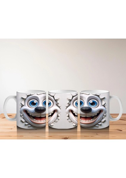 Neşeyle Bakan Sevimli Karakter Suratları – Baskılı Kahve Kupası indirimleri