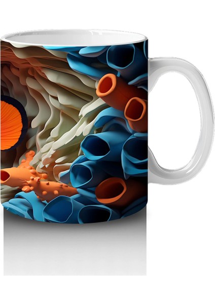 Mercanlar Arasında Yüzen Neşeli Palyaço Balığı – Baskılı Kahve Kupası fırsatları