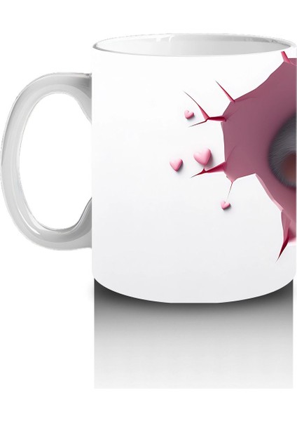 Pembe Duvarı Delen Sevimli Koala – Baskılı Kahve Kupası fiyatları