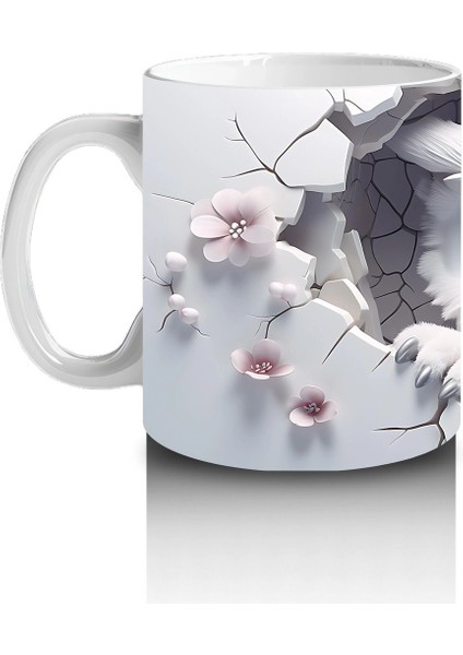Beyaz Çiçekler Arasında Bakan Bilge Baykuş – Baskılı Kahve Kupası fiyatları