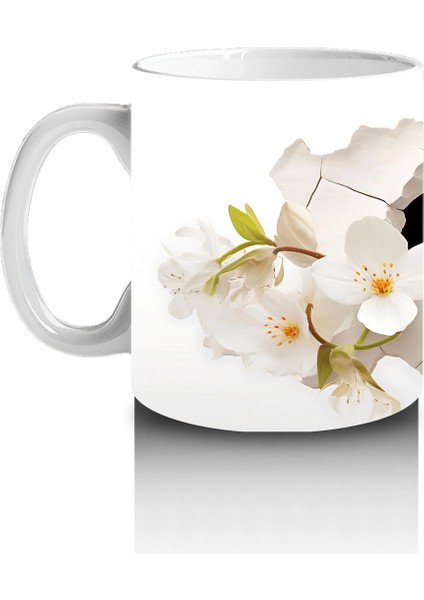 Beyaz Çiçekler Içinde Tatlı Fok Yavrusu – Baskılı Kahve Kupası fiyatları