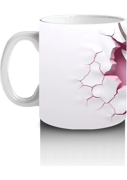 Çatlak Kalpli Duvar Arasında Tek Boynuzlu Keçi – Baskılı Kahve Kupası fiyatları