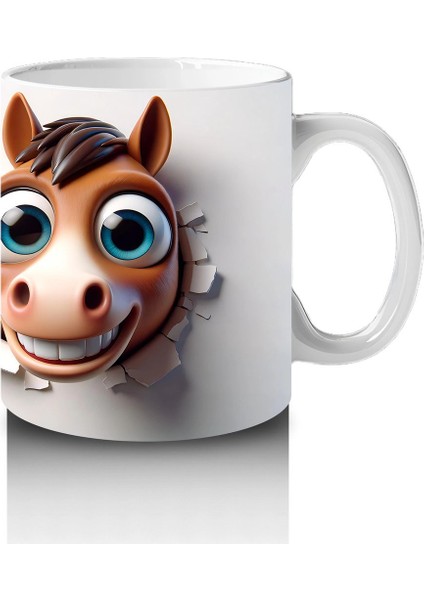 Sevimli Gözlü Ikiz At Maskotları – Baskılı Kahve Kupası fırsatları