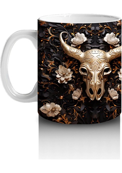 Geyik ve Yaban Hayvanları Desenli Kahve Kupası – Baskılı Kupa Bardak fiyatları