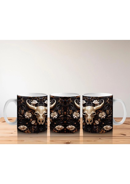 Geyik ve Yaban Hayvanları Desenli Kahve Kupası – Baskılı Kupa Bardak indirimleri