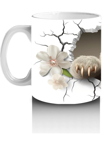 Çatlak Duvar Arasında Gülümseyen Tembel Hayvan – Baskılı Kahve Kupası fiyatları