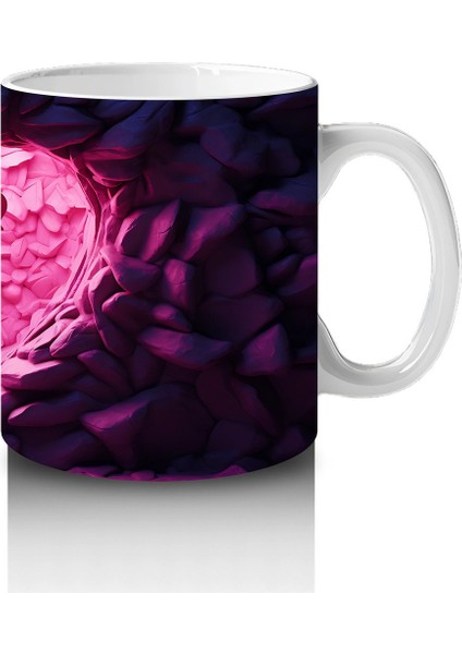 Taşlar Arasında Pembe Kalp ve Kelebek – Baskılı Kahve Kupası fırsatları