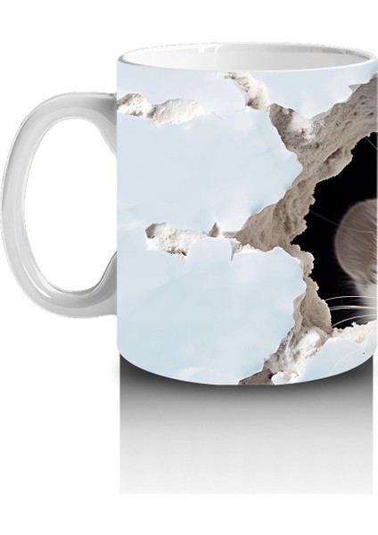 Duvarı Delen Gri Ayı – Baskılı Kahve Kupası fiyatları