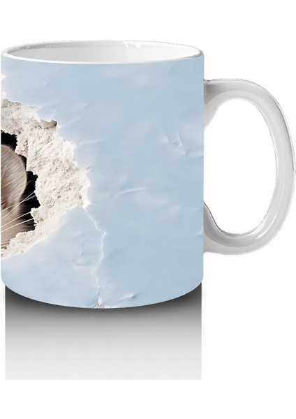 Duvarı Delen Gri Ayı – Baskılı Kahve Kupası fırsatları