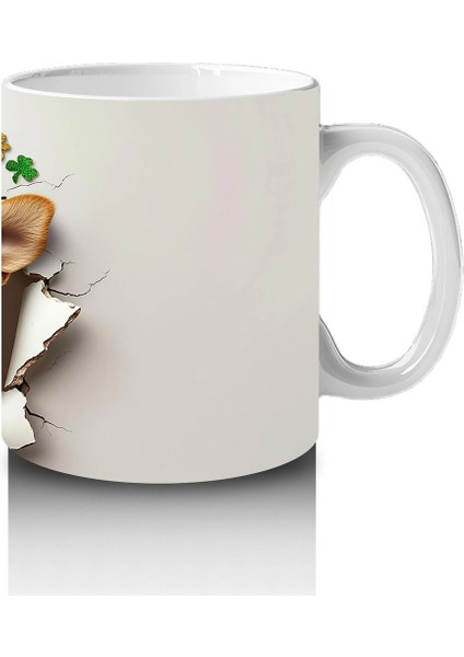 St. Patrick Şapkalı Neşeli Corgi Deseni – Baskılı Kahve Kupası fırsatları