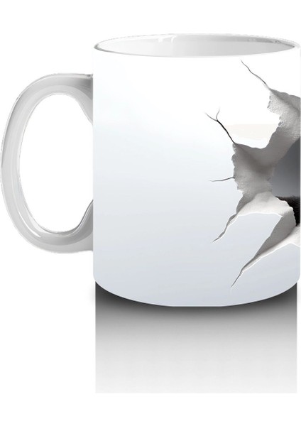 Çatlak Duvardan Bakan Meraklı Penguen – Baskılı Kahve Kupası fiyatları