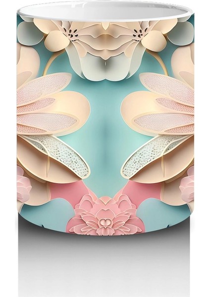 Simetrik Rölyef Kelebek Deseni – Baskılı Kupa modelleri