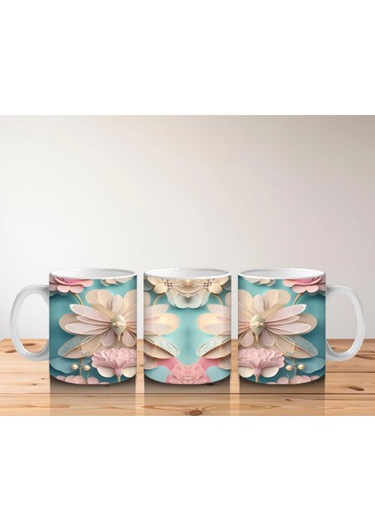 Simetrik Rölyef Kelebek Deseni – Baskılı Kupa indirimleri