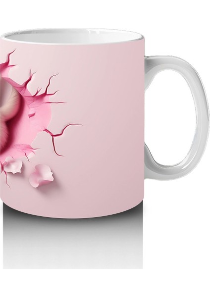 Pembe Kalplerle Süslenmiş Sevimli Köpek – Baskılı Kahve Kupası fırsatları