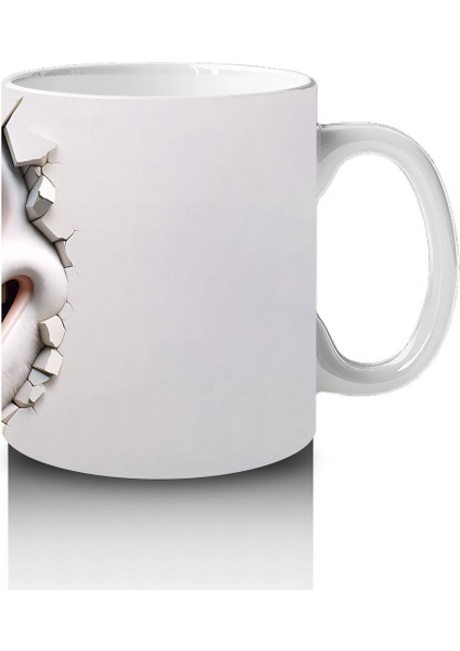 Gözleriyle Gülen Karikatür Yüz – Baskılı Kahve Kupası fırsatları