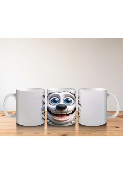 Gözleriyle Gülen Karikatür Yüz – Baskılı Kahve Kupası indirimleri