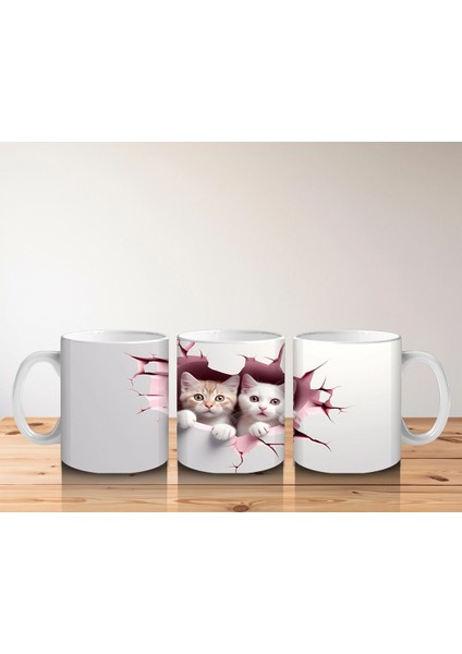 Kırık Duvar Arasında Aşık Kediler – Baskılı Kahve Kupası indirimleri