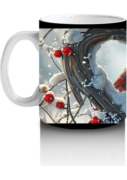 Kış Manzarasında Kardinal Kuşları – Baskılı Kupa fiyatları