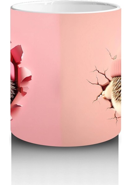 Sevimli Kız ve Bere Detaylı Kalp Çatlak – Baskılı Kupa Bardak modelleri