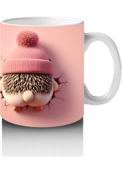 Sevimli Kız ve Bere Detaylı Kalp Çatlak – Baskılı Kupa Bardak fırsatları