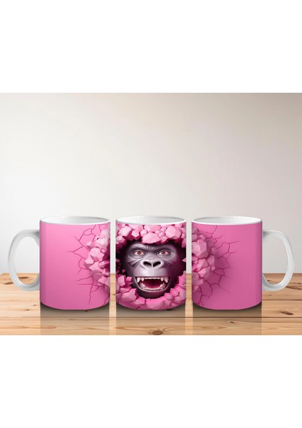 Kalpli Pembe Çatlağı Yırtan Komik Gorilla – Baskılı Kahve Kupası indirimleri