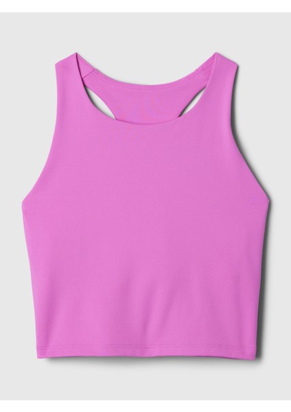 Kadın Pembe Halter Yaka Crop Spor Üst modelleri