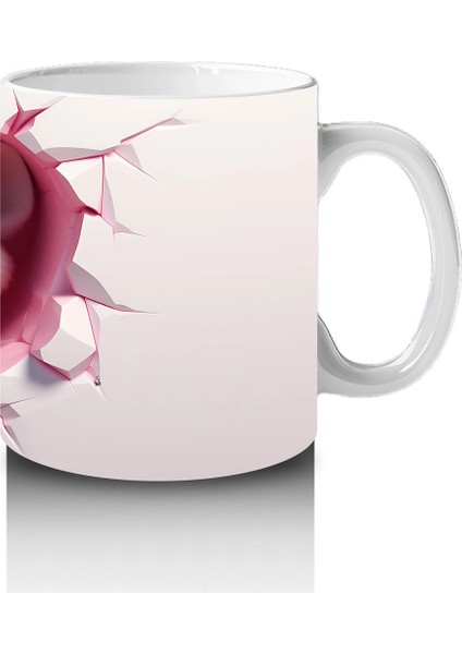 Kalpli Pembe Çatlak Duvar Arasında Aşk Teması – Baskılı Kahve Kupası fırsatları