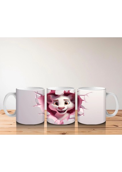 Kalpli Pembe Çatlak Duvar Arasında Aşk Teması – Baskılı Kahve Kupası indirimleri