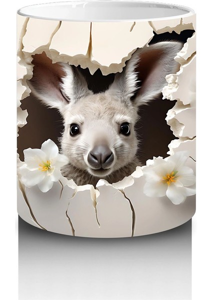 Kırık Duvar Arasında Sevimli Geyik – Baskılı Kahve Kupası modelleri