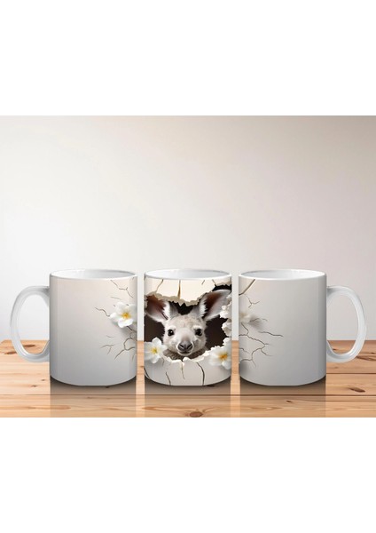 Kırık Duvar Arasında Sevimli Geyik – Baskılı Kahve Kupası indirimleri